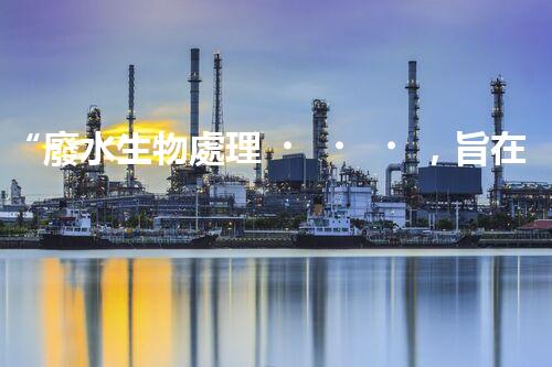 “廢水生物處理，旨在凈化水源，守護(hù)碧水藍(lán)天”